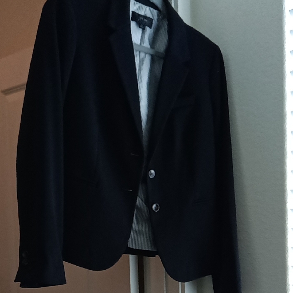 J Crew Women's Black Two-Button Tailored Blazer